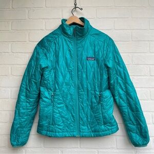Patagonia Nano Puff Jacket Women's XSmall Diamond Quilting  Turquoise